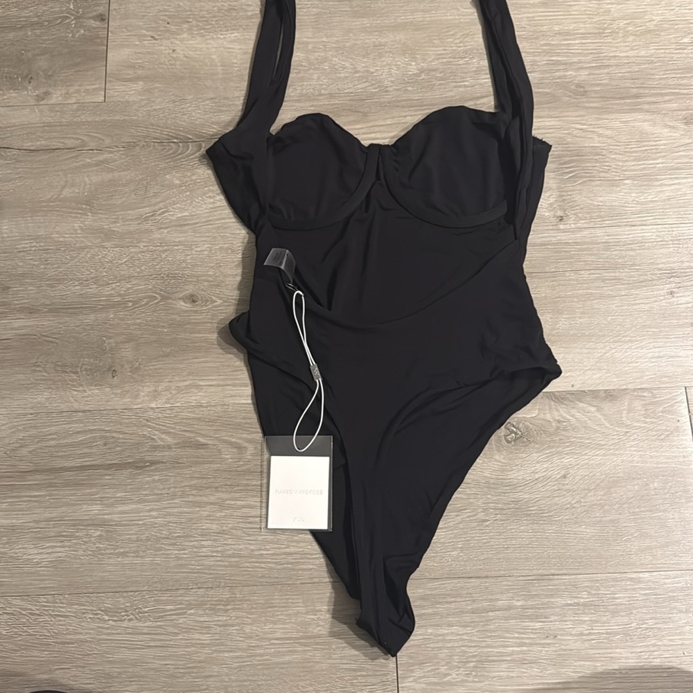 naked wardrobe Black Open Back Bodysuit - Picture 4 of 7
